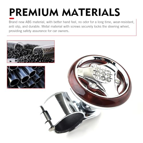 Opuweiy Steering Wheel Knob, Universal Power Ball Spinner Knob with Smooth Ball Bearing for Easy Steering Assist and Control, Compatible with Most Vehicles (Peachblow) - Image 4