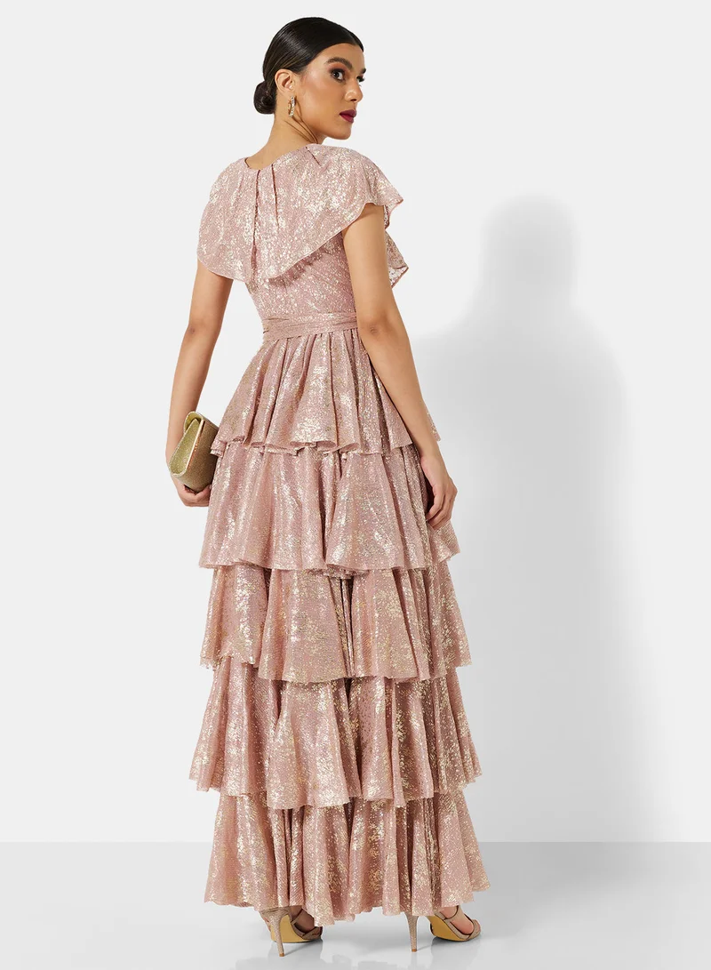 House of Moda Layered Ruffle Dress