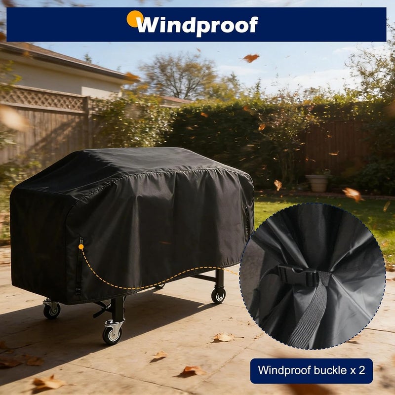 bruwaa Griddle Cover for Blackstone 36 Inch Griddle Cooking Station, Waterproof Oxford Flat Top Gas Grill Cover for Blackstone 1554, 1825 and 4 Burner Griddle Grill, Nexgrill 720-1058 - Image 5