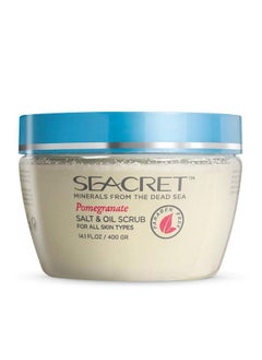 Seacret Body Scrub Salt & Oil Body Exfoliator with Dead Sea Minerals and Essential Oils Pomegranate Scent 141 FLOZ  - Image 1