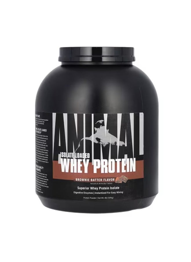 UNIVERSAL NUTRITION - Animal Whey Isolate Whey Protein Powder – Isolate Loaded for Post Workout and Recovery – Low Sugar with Highly Digestible Whey Isolate Protein - Brownie Batter - 4 Pounds - Image 1