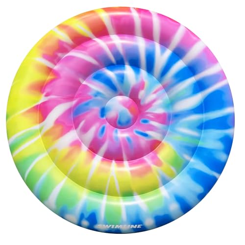 SWIMLINE Original Tie Dye Spiral Pool Float Durable Vinyl Lounger for Adults Teens Fun Pool Float for Lake Beach or Backyard Easy to Inflate and Store - Image 1
