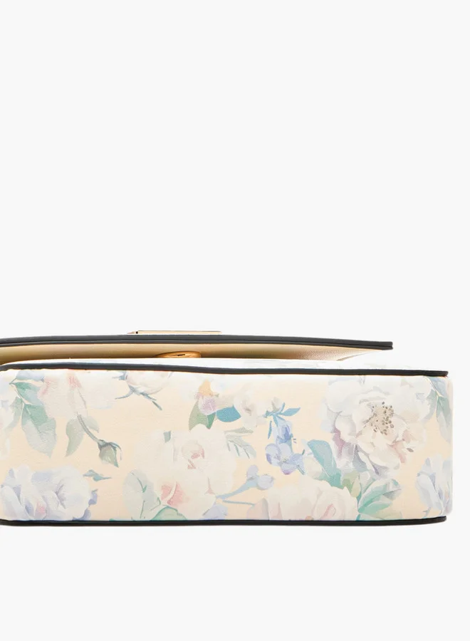 بابريكا Women's Floral Print Crossbody Bag with Chain Strap