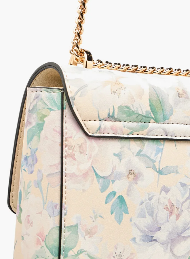 بابريكا Women's Floral Print Crossbody Bag with Chain Strap