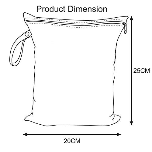 Myfav MY FAV Multiutility Wet & Dry Pouch with Zipper | Reusable & Washable Travel Organizer Bag for Beach, Pool, Stroller, Toiletries, Diapers, Wet Swimsuits & Gym Clothes – Turtle Print - Image 3