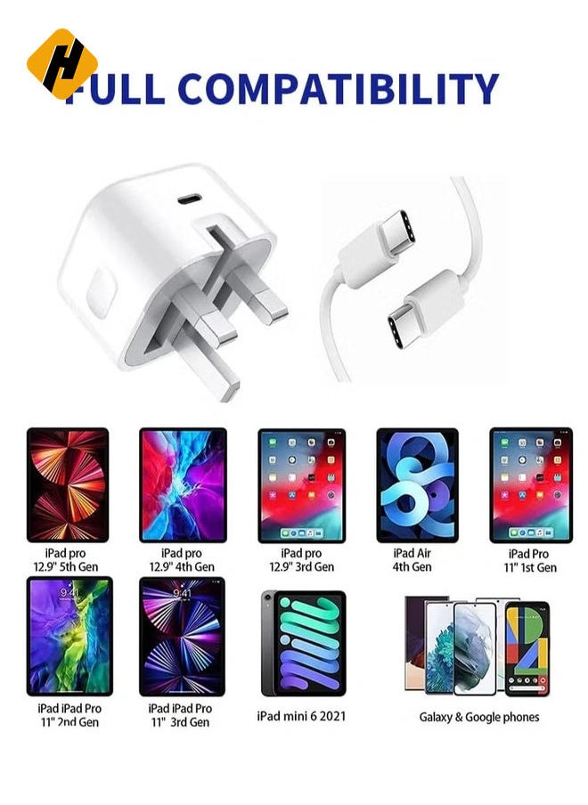 HuHa Apple 20W Usb-C Power Adapter Iphone 13 SERIES - Ipad Pro White  - Image 5