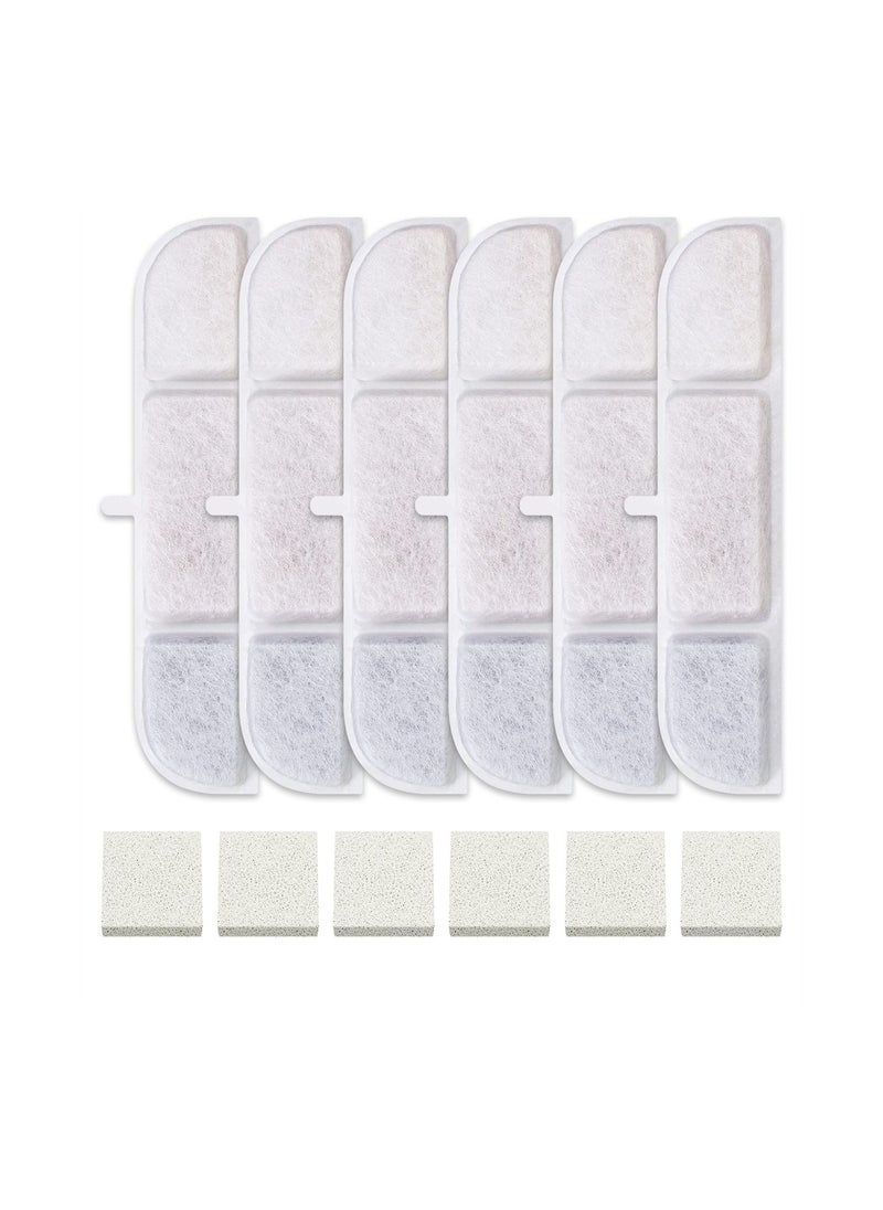 SYOSI - Cat Water Fountain Filters, 6 Packs Replacement Filters for Battery Operated Compatible with DownyPaws Cat Water Fountain DPWFP6, 3 Months Set of Replacement Filters - Image 1