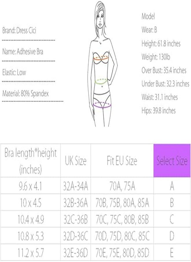 GUDOO - Drawstring Adhesive Bra Silicone Bra Invisible and Reusable A - Image 1