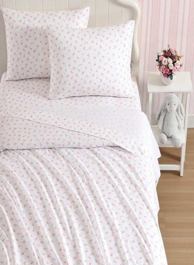 LAURA ASHLEY My Home Theory Laura Ashley - Kids Sheet Set, Ultra-Soft & Breathable Toddler Bedding with Matching Pillowcases, Wrinkle-Resistant, Ideal Girl Room Essentials (Busy Bee Pink, Full) - Image 2