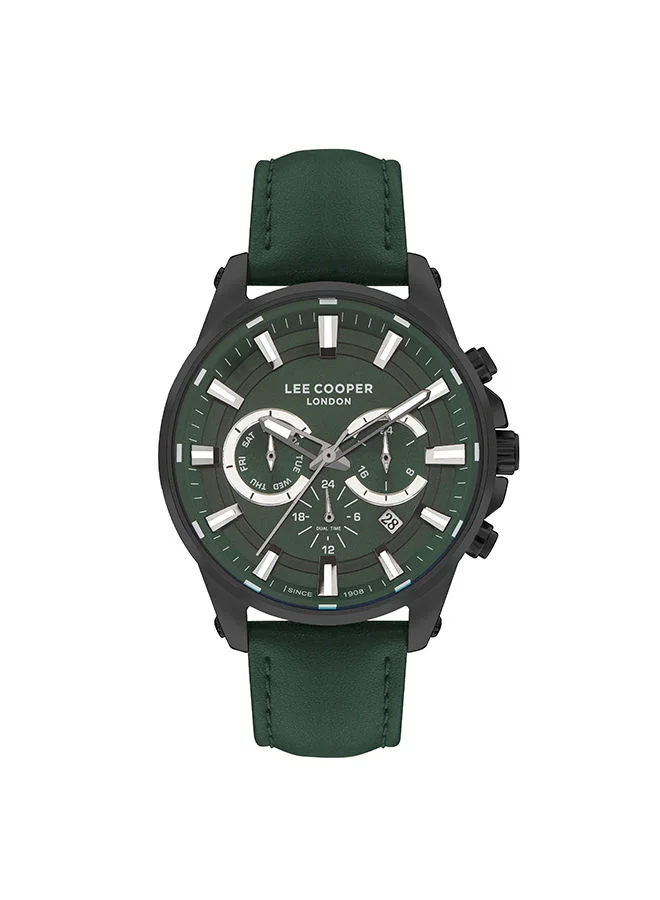 لي كوبر Men's Chronograph Round Shape Leather Wrist Watch LC07525.677 - 45 Mm