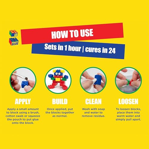 LE-GLUE Le Glue Temporary Glue 2 Pack - Compatible with Legos - Non-Permanent Clear Adhesive for Plastic Building Blocks - No Messy Break-Ups - Non-Toxic Formula Created for Kids, by a Kid - Image 5