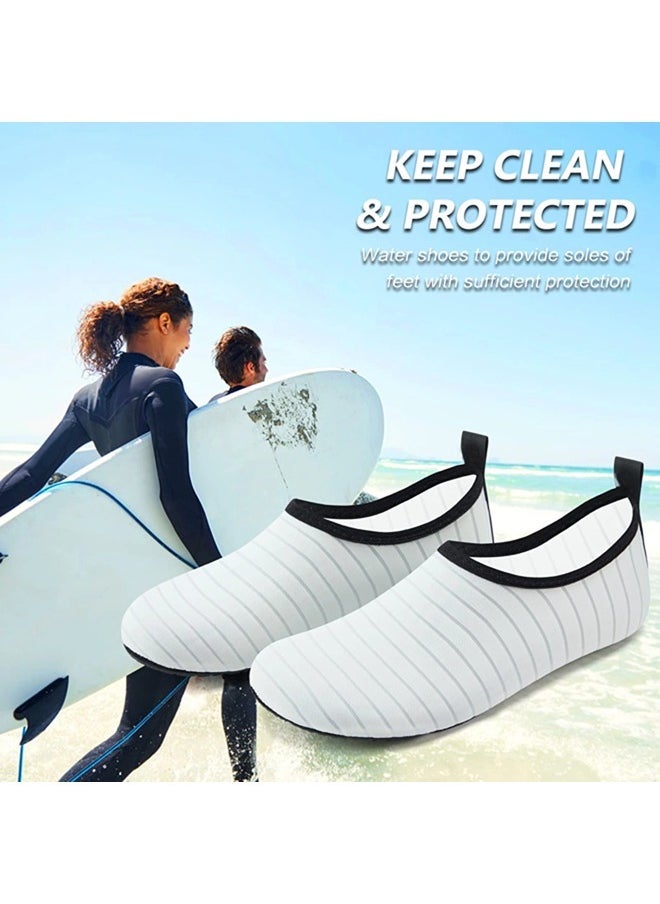 ShebSheb - Swimming Shoes For Women and Men Non Slip And Quick-dry Thermoplastic Rubber Sole Beach Water Shoes Socks For Pool Snorkeling Surfing Kayaking Walking Yoga - Image 1
