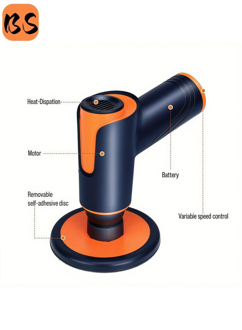 BS Cordless Electric Sander|Buffer Polisher with 2000mAh|Variable Speed 1700—2500 RPM|148W Power| Car Polisher and Buffers for Car Detailing|Waxing|Polishing|Scratch Removal - Image 5