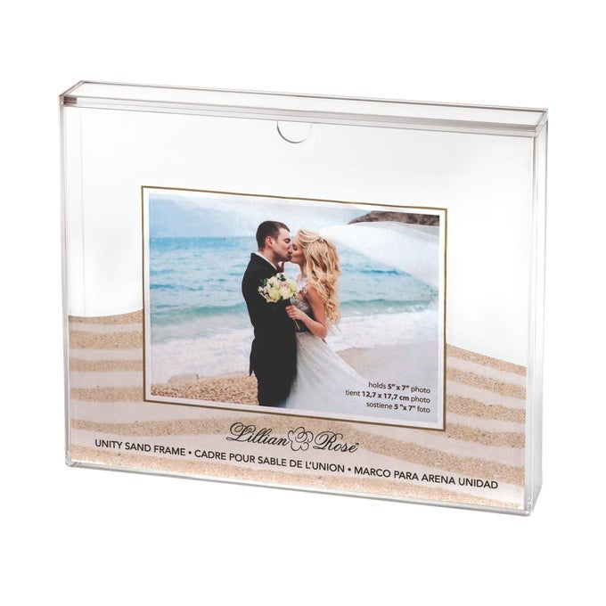 CLEAR ACRYLIC UNITY SAND CEREMONY PHOTO FRAME