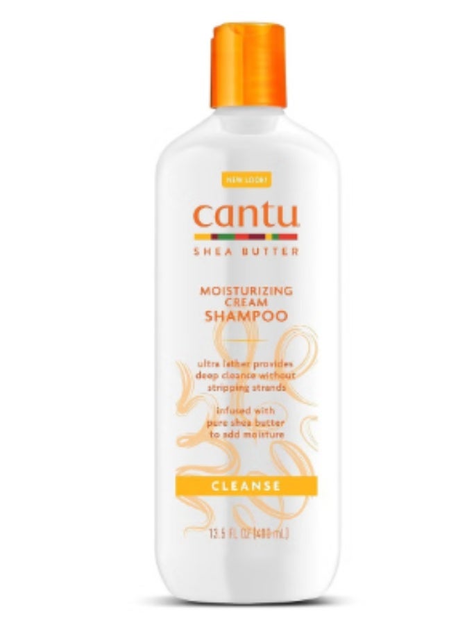 CANTO Cantu Moisturizing Cream Shampoo with Shea Butter, 13.5 fl oz