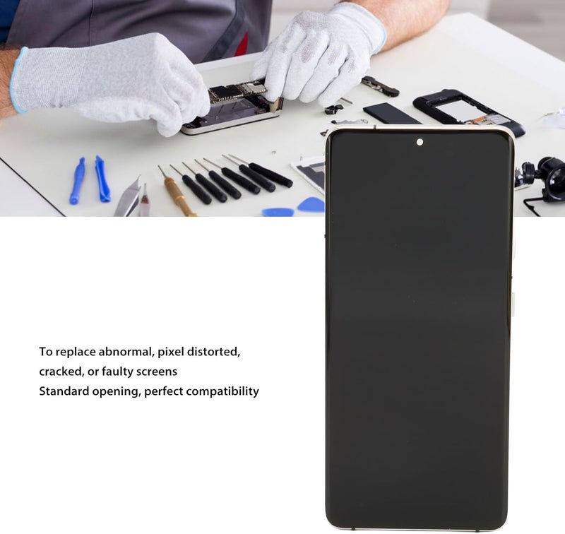 S21 Ultra Screen Replacement, Smartphone Display Screen Assembly S21 Screen Replacement S 21 Ultra LCD Screen Replacement with Screwdrivers Pick Pry Bar Suction Cup for S21 Ultra - Image 2