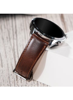 Vagave Genuine Leather Watch Band 20mm 22mm 24mm Fossil Diesel Lacoste Casio Armani Tissot Nacar Polo Tissot Daniel Klein Classic Watch Band Leather Strap Brown  - Image 1
