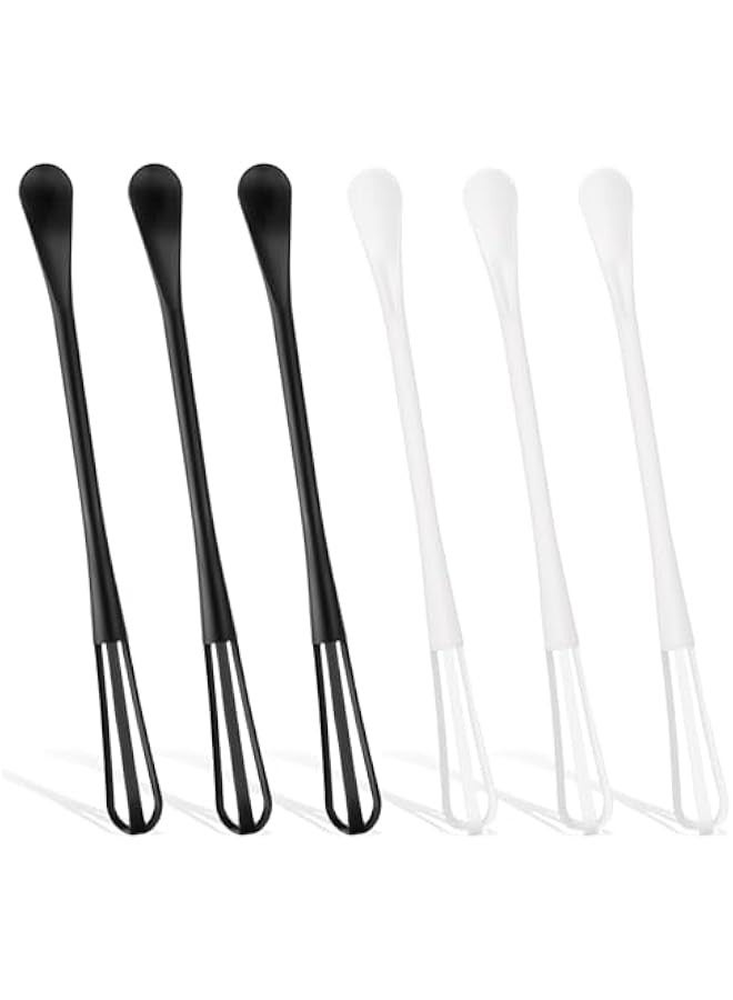 بيوينتي متعددة الوظائف صغيرة الجلد ، 6 قطع صغيرة 2 في 1 أدوات الجلد ملعقة سكر صغيرة خلط بالون الجلد Wisking أداة مجموعة لخلط مكونات ضرب خلط الصلصات - Image 1