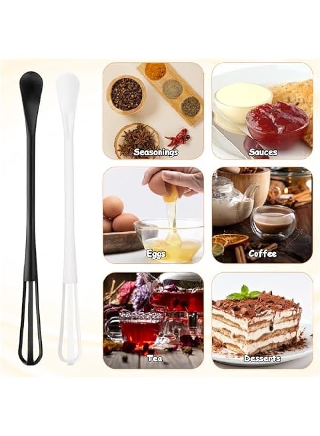 بيوينتي متعددة الوظائف صغيرة الجلد ، 6 قطع صغيرة 2 في 1 أدوات الجلد ملعقة سكر صغيرة خلط بالون الجلد Wisking أداة مجموعة لخلط مكونات ضرب خلط الصلصات - Image 4