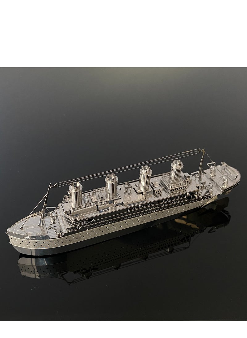 3D metal jigsaw puzzle, Titanic model kit, creative assembly model 3D model kit, high-difficulty DIY assembly - Image 3