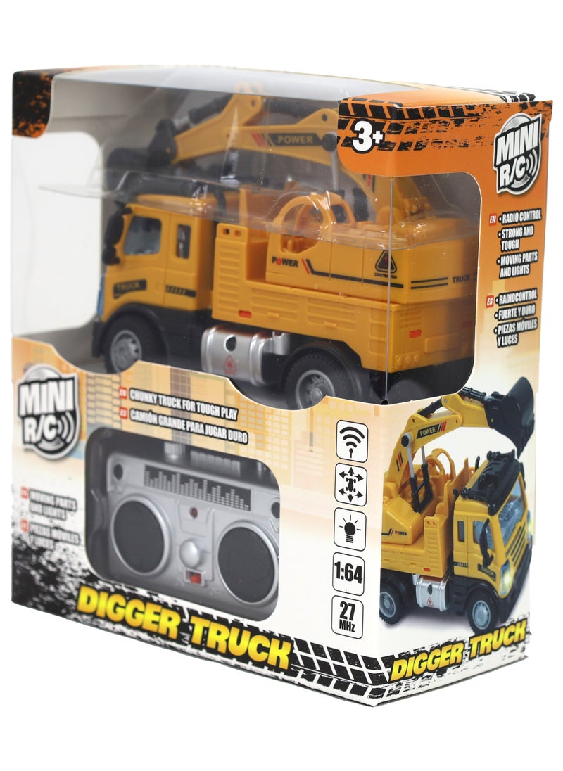 ADDO Addo Remote Control 1:64 Digger Truck  | Toy Car for Kids  - Image 3