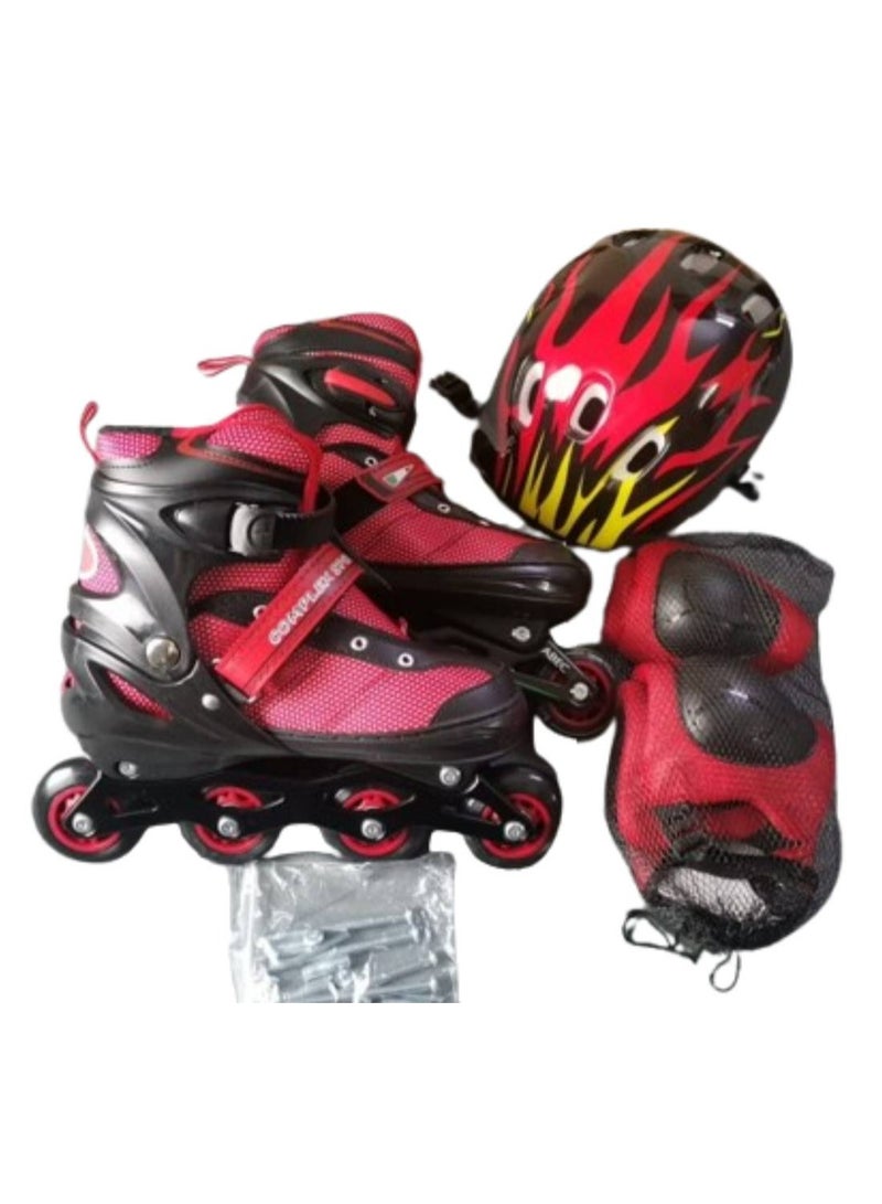Roller Skates for Kids Beginners, Shiny Roller Skates, Roller Blades for Kids, Adjustable Inline Skates for Boys and Girls with Safety Lock Straps Size L(38-41)  - Image 1