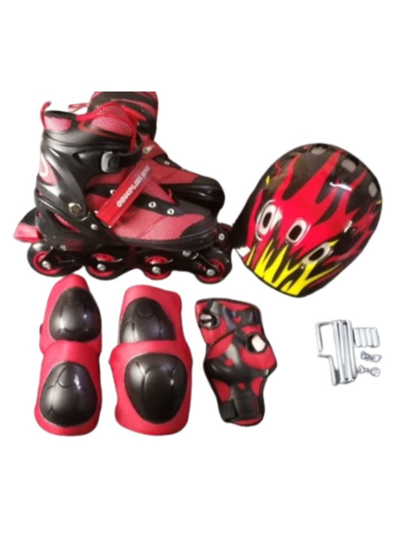Roller Skates for Kids Beginners, Shiny Roller Skates, Roller Blades for Kids, Adjustable Inline Skates for Boys and Girls with Safety Lock Straps Size L(38-41)  - Image 4
