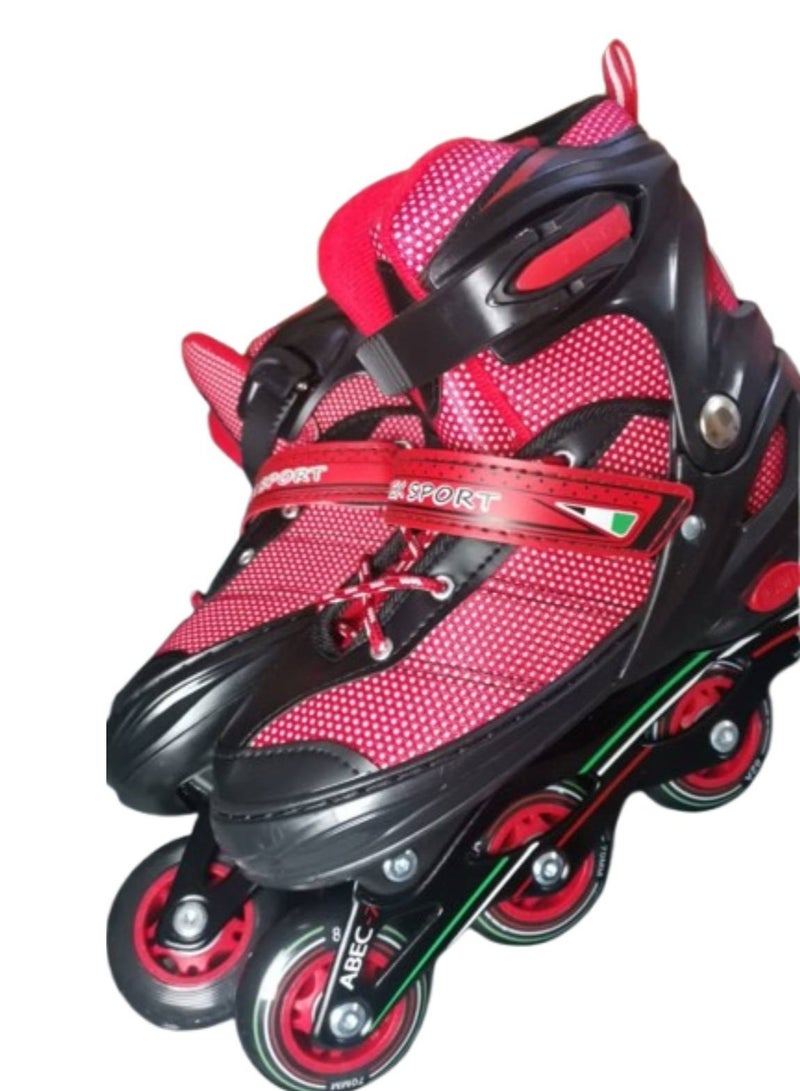 Roller Skates for Kids Beginners, Shiny Roller Skates, Roller Blades for Kids, Adjustable Inline Skates for Boys and Girls with Safety Lock Straps Size L(38-41)  - Image 3