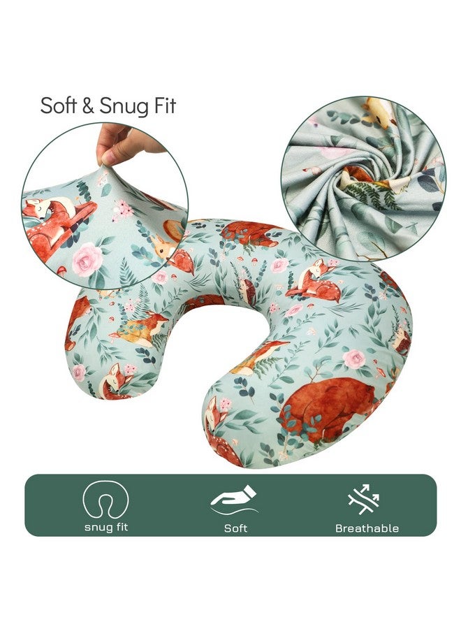 TANOFAR Nursing Pillow Covers, Bear Breastfeeding Pillow Cover for Baby Boys & Girls, Woodland Nursing Pillow Case for Newborn, Soft Fabric Fits Snug On Infant, Washable & Breathable - Image 4