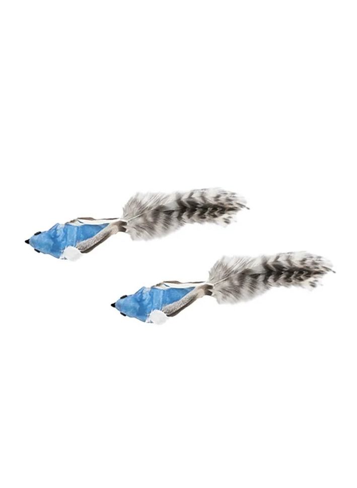 Altheqa Replaceable Feather Birds Pendant for Funny Cat Stick 10 piece - Image 4