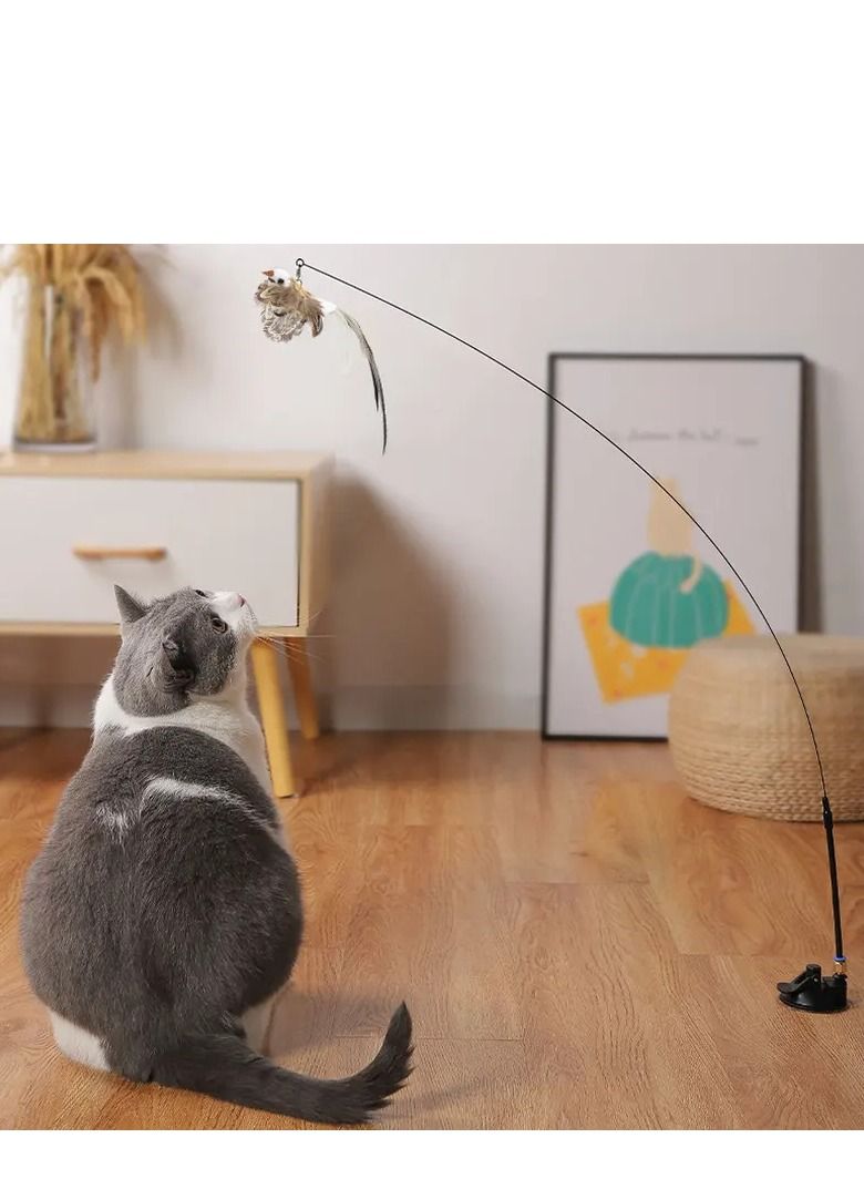 Altheqa Replaceable Feather Birds Pendant for Funny Cat Stick 10 piece - Image 3