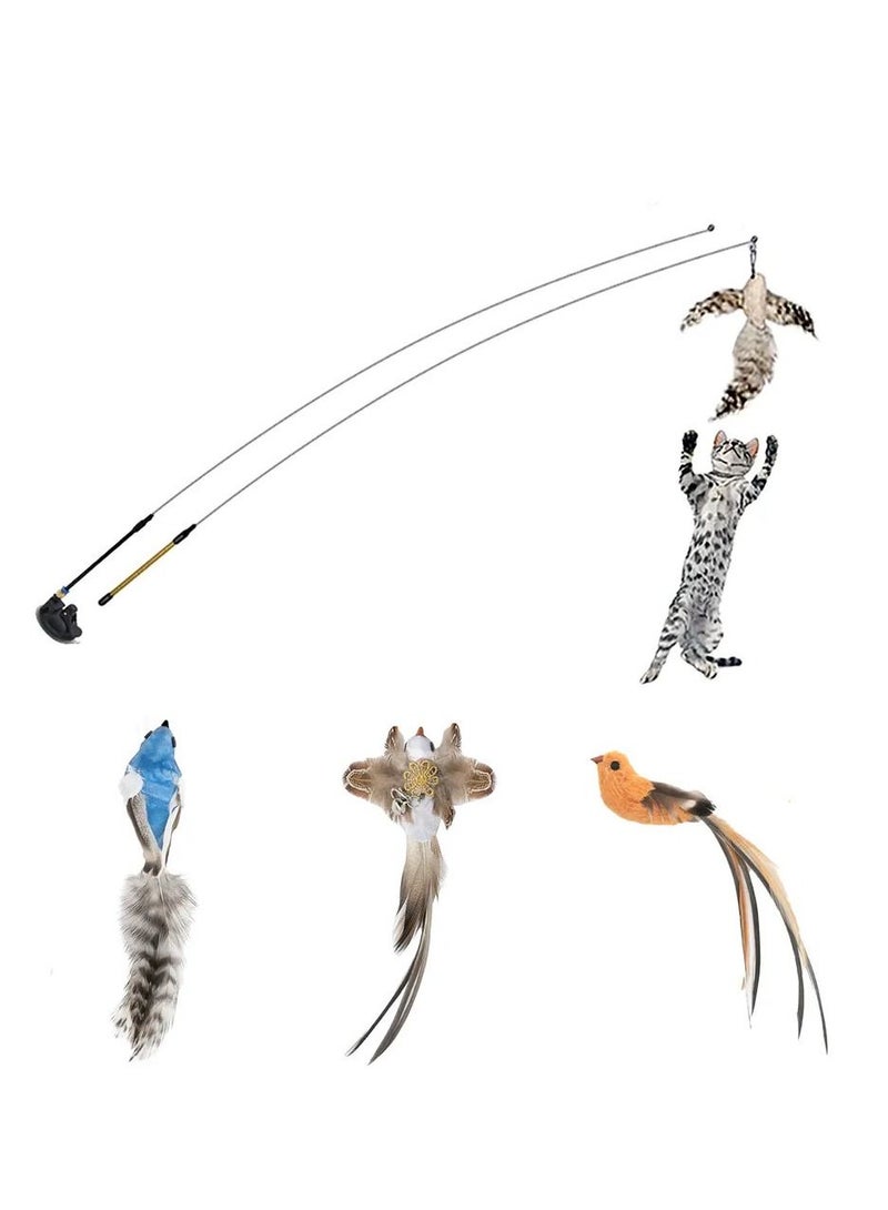 Altheqa Replaceable Feather Birds Pendant for Funny Cat Stick 10 piece - Image 1