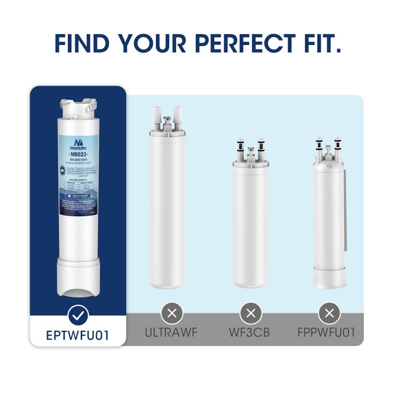 MARRIOTTO MR022 Water Filter, Compatible with Frigidaire refrigerator EPTWFU01, EWF02, Pure Source Ultra II and Pure Air Ultra 2 Air Filter (3+3) - Image 2