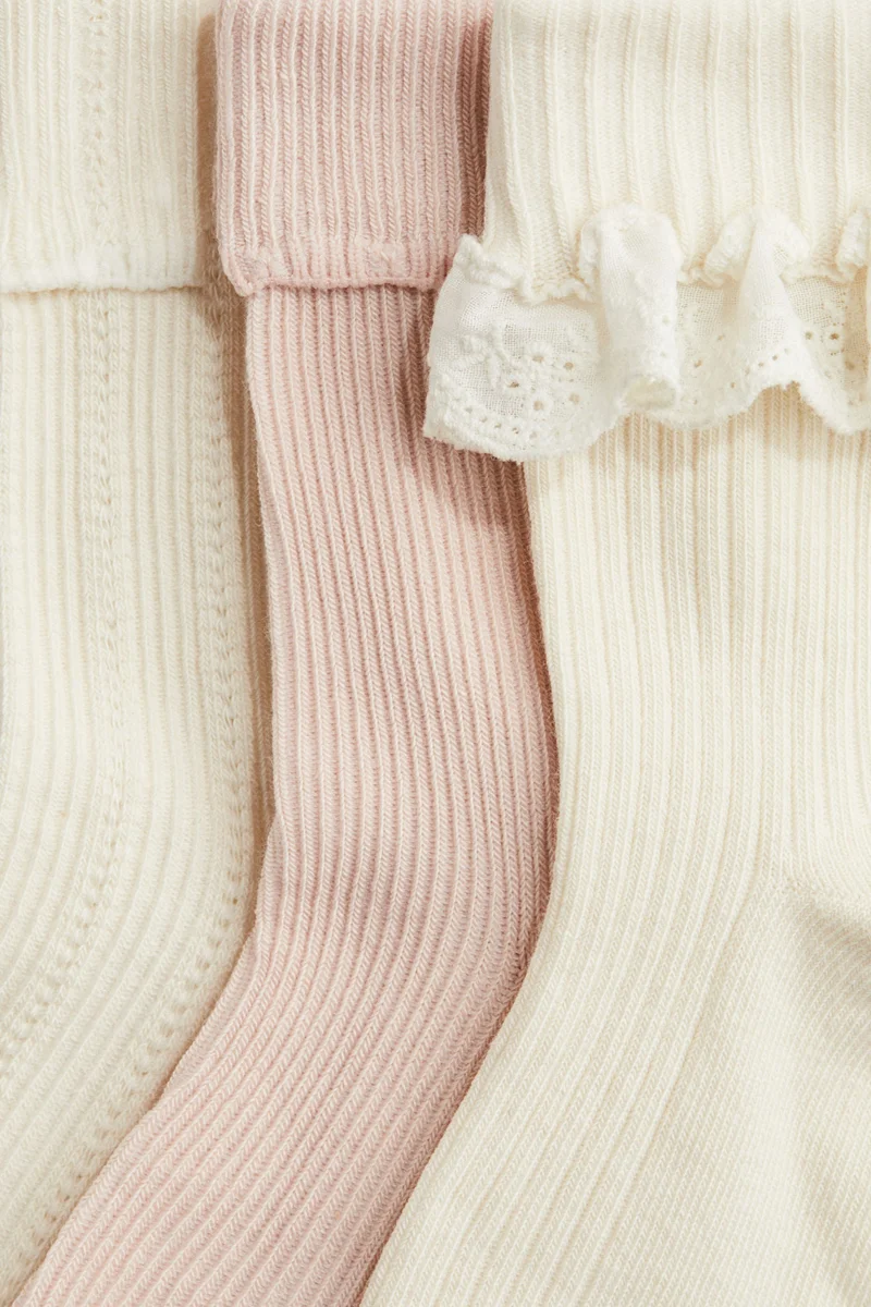 H&M 3-pack overlock-detail socks