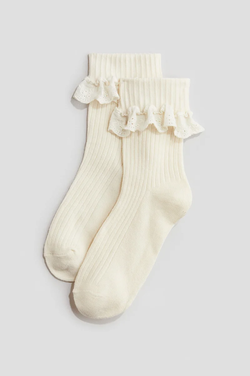H&M 3-pack overlock-detail socks