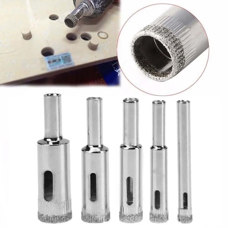 5PCS DiamondCoated Core Drill Bits Set 68101214mm Hole Saw Drill Bit Glass Tile Ceramic Marble Working Accessories  - Image 2