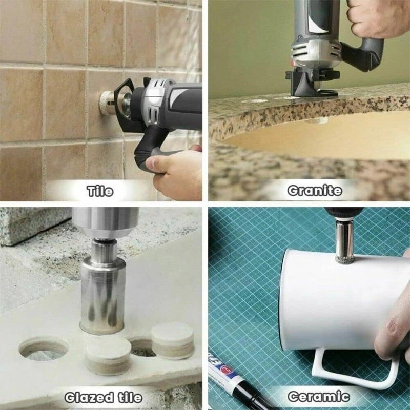 5PCS DiamondCoated Core Drill Bits Set 68101214mm Hole Saw Drill Bit Glass Tile Ceramic Marble Working Accessories  - Image 5