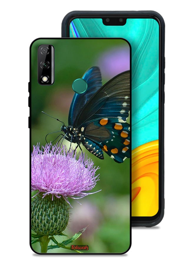 Tolwak Huawei Y8s Protective Case Cover Butterfly Sitting On Flower - Image 1