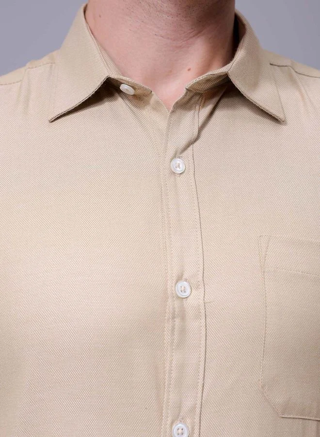 The Indian Garage Co Men Slim Fit Solid Full Sleeves Cutaway Collar Formal Shirt