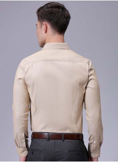 The Indian Garage Co Men Slim Fit Solid Full Sleeves Cutaway Collar Formal Shirt  - Image 2