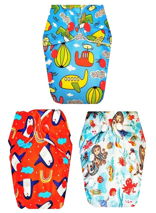 Dumbledo Premium Newborn Cloth Diaper with Integrated Soaker (Pack of 3) | Dry Feel and Comfortable | Leakproof | Quick Dry | Everyday Diapering Essential | 0 - 4 Months | Unisex Baby - Image 1