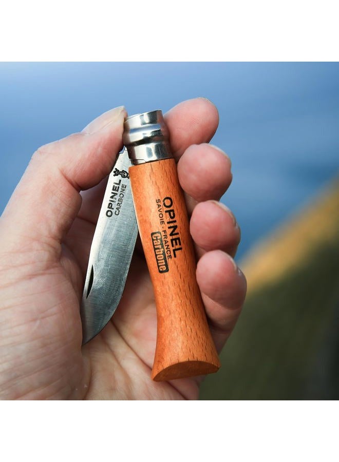 Opinel No. 7 Carbon Steel Blade Folding Pocket Knife - Image 4