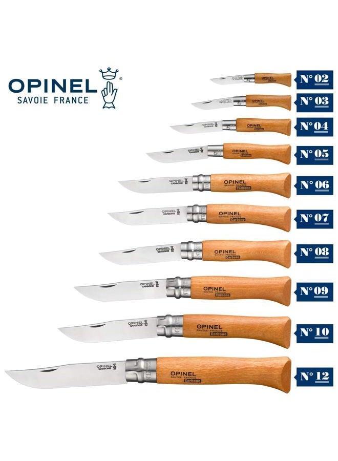 Opinel No. 7 Carbon Steel Blade Folding Pocket Knife - Image 2