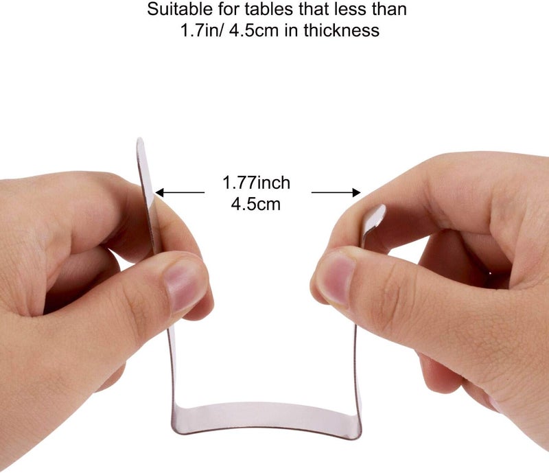 TriPole Tablecloth Clips 16Pack Stainless Steel Table Cover Clamps Skirt Clips for Home Kitchen Restaurant Picnic Tables - Image 3