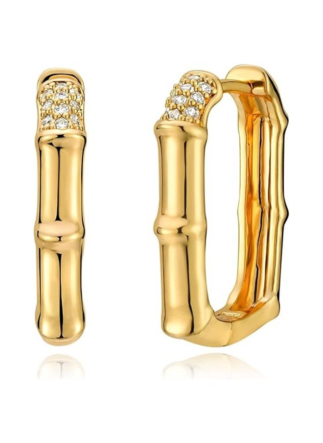 Mevecco - Women Huggie Earrings Gold Hoop 14K Gold Filled Small Simple Handmade Hypoallergenic Everyday Jewelry - Image 1