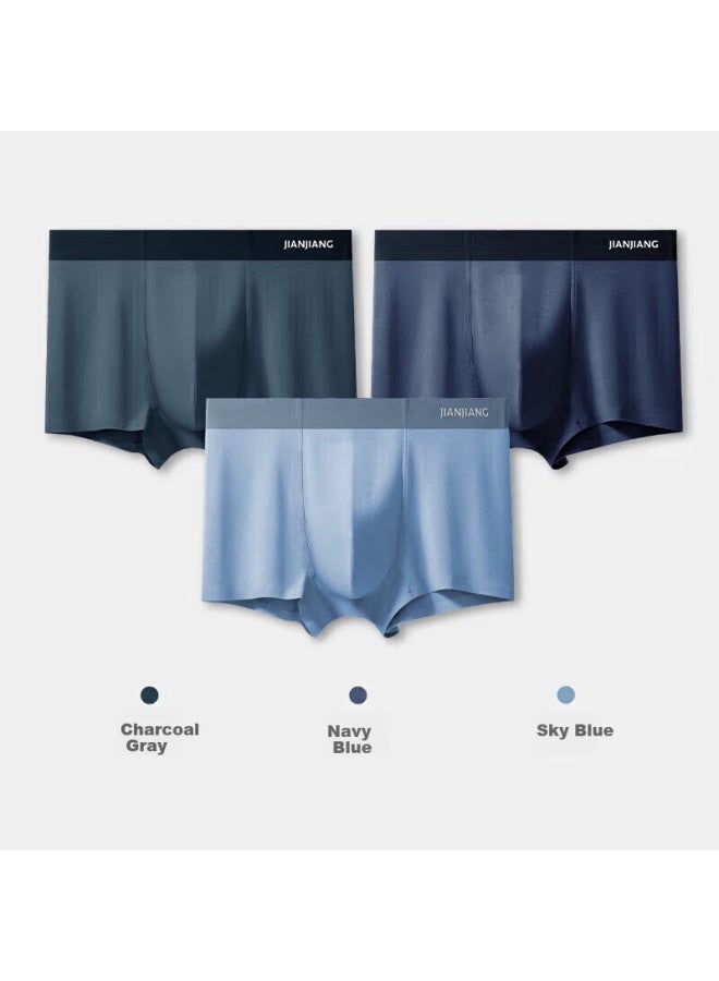 Athlete Jianjiang A-class Modal Men's Underwear Men's Underwear Square Pants 7a Long-lasting Antibacterial Seamless Four-corner Pants Head 3-pack - Image 1