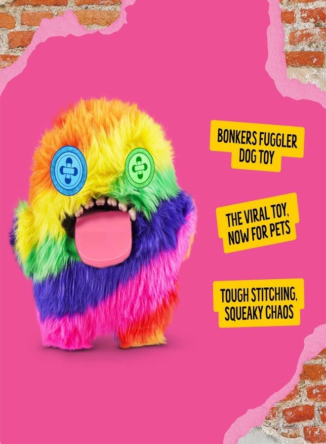 Bonkers FUGGLER Oogah Boogah Squeaky & Plush Dog Toy for Playtime, Multi-Color, 8 inches - Image 2