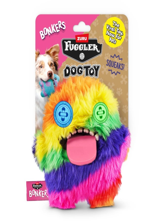 Bonkers FUGGLER Oogah Boogah Squeaky & Plush Dog Toy for Playtime, Multi-Color, 8 inches - Image 1