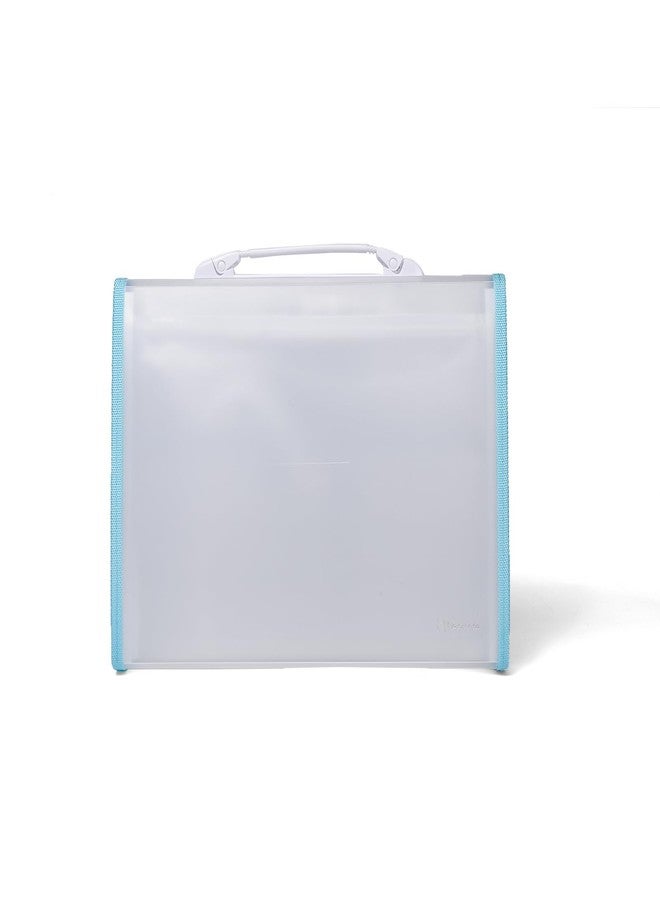 Neomate حافظة ملفات قابلة للتوسيع من نيوميت بمقبض | منظم مستندات وشهادات بحجم A4/FS ذو 13 جيبًا | حافظة شفافة قابلة للطي | أزرق - Image 2