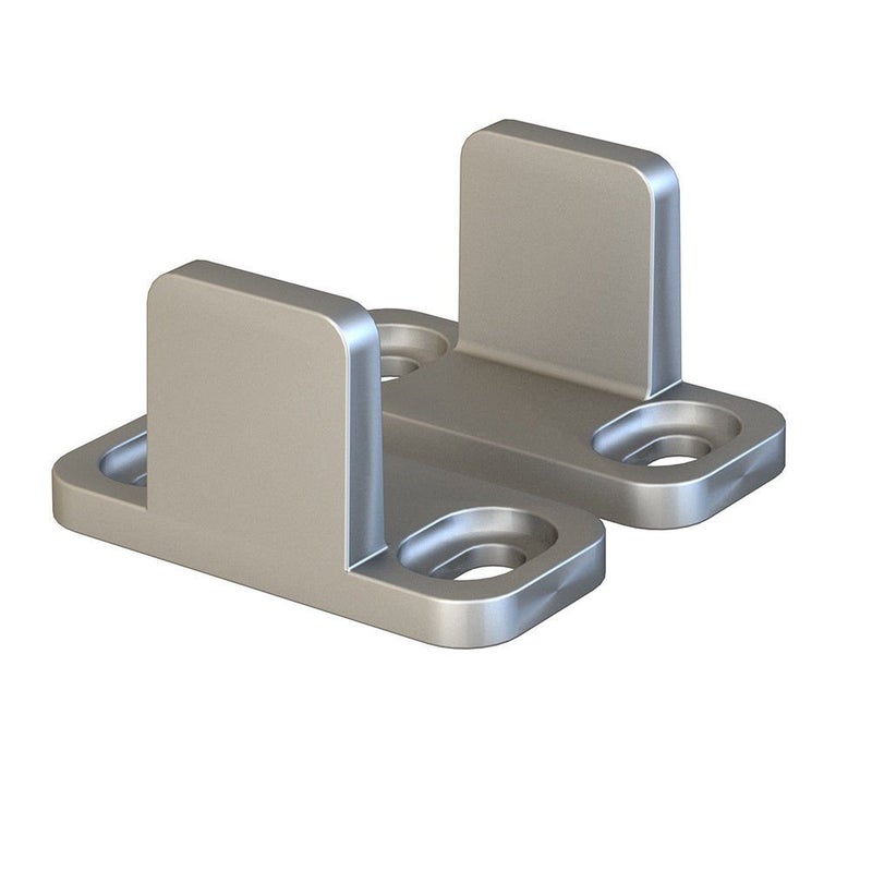 JUBEST JUBEST Floor Guide for Sliding Barn Door Hardware Silver Aluminum Set of 2  - Image 1